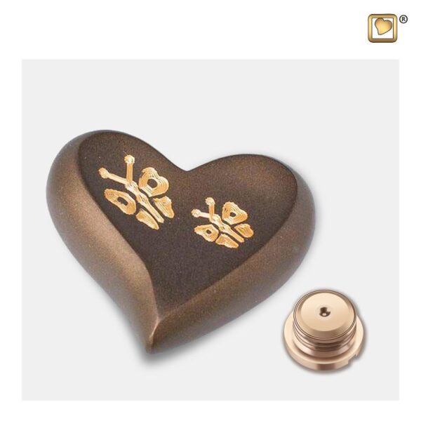 Elegant Butterfly Collection - Heart Keepsake Urn - Afbeelding 2